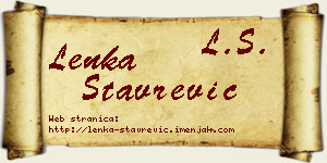 Lenka Stavrević vizit kartica